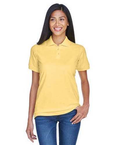 Ultraclub 8530 Ladies&#39; Pique Polo - Yellow - HIT a Double