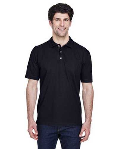 Ultraclub 8535T Men's Tall Pique Polo - Black - HIT a Double