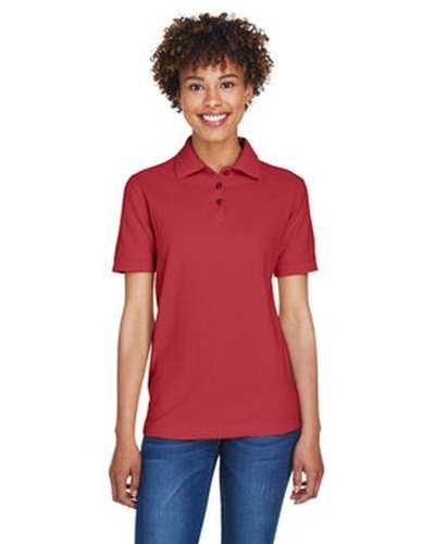 Ultraclub 8541 Ladies&#39; Whisper Pique Polo - Cardinal - HIT a Double