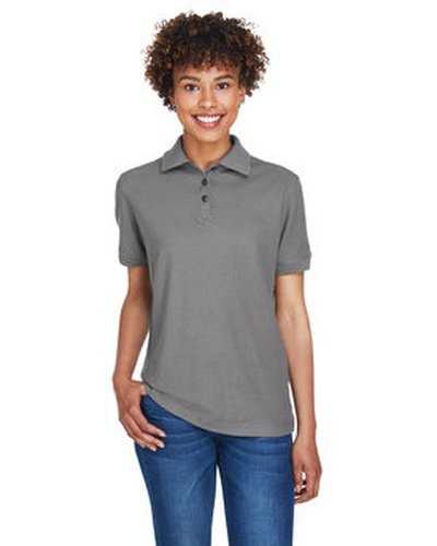 Ultraclub 8541 Ladies&#39; Whisper Pique Polo - Graphite - HIT a Double