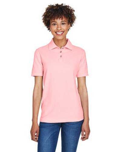 Ultraclub 8541 Ladies&#39; Whisper Pique Polo - Pink - HIT a Double