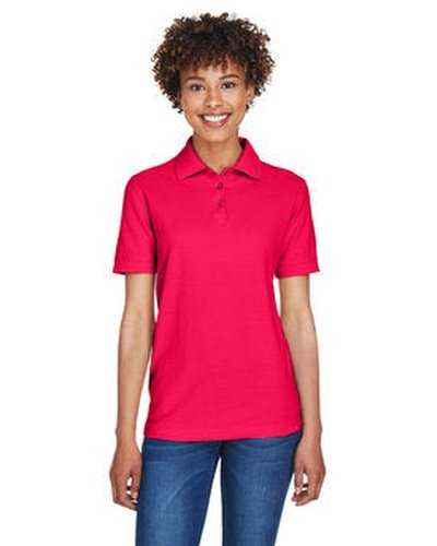 Ultraclub 8541 Ladies' Whisper Pique Polo - Red - HIT a Double