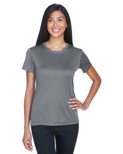 Ultraclub 8620L Ladies&#39; Cool &amp; Dry Basic Performance T-Shirt - Charcoal - HIT a Double