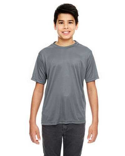 Ultraclub 8620Y Youth Cool & Dry Basic Performance T-Shirt - Charcoal - HIT a Double