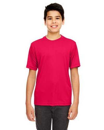 Ultraclub 8620Y Youth Cool &amp; Dry Basic Performance T-Shirt - Red - HIT a Double