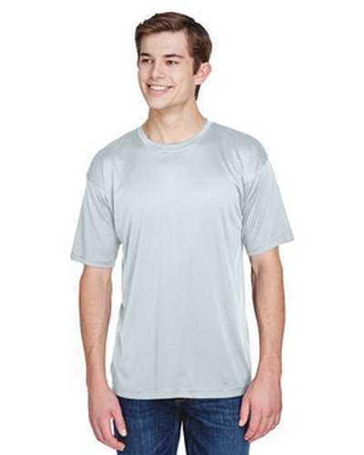 Ultraclub 8620 Men&#39;s Cool &amp; Dry Basic Performance T-Shirt - Gray - HIT a Double