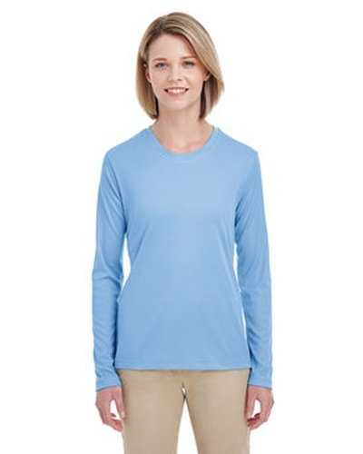 Ultraclub 8622W Ladies' Cool & Dry Performance Long-Sleeve Top - Columbia Blue - HIT a Double