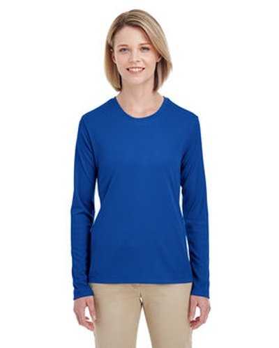 Ultraclub 8622W Ladies&#39; Cool &amp; Dry Performance Long-Sleeve Top - Royal - HIT a Double
