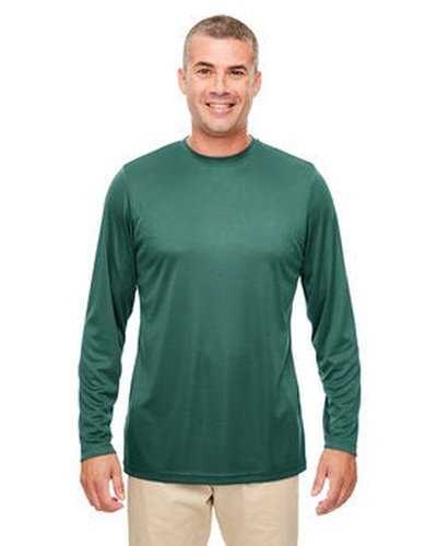 Ultraclub 8622 Men&#39;s Cool &amp; Dry Performance Long-Sleeve Top - Forest Green - HIT a Double