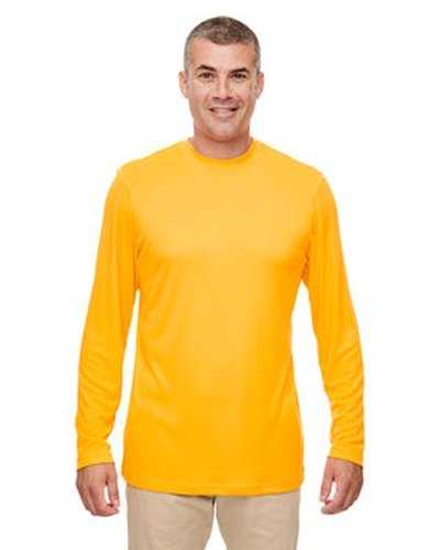 Ultraclub 8622 Men&#39;s Cool &amp; Dry Performance Long-Sleeve Top - Gold - HIT a Double