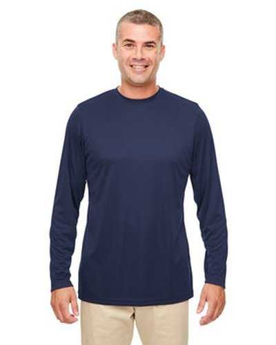 Ultraclub 8622 Men&#39;s Cool &amp; Dry Performance Long-Sleeve Top - Navy - HIT a Double
