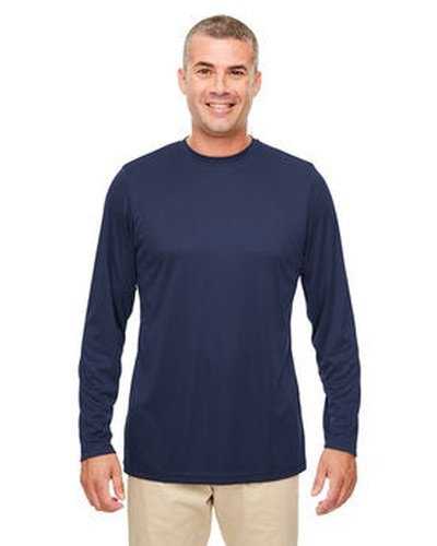Ultraclub 8622 Men's Cool & Dry Performance Long-Sleeve Top - Navy - HIT a Double
