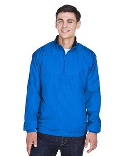 Ultraclub 8936 Adult Micro-Poly Quarter-Zip Wind Shirt - Royal - HIT a Double