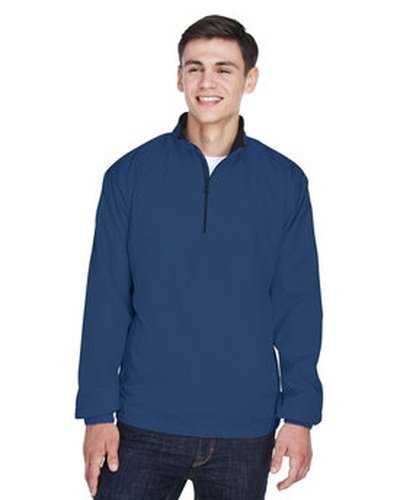 Ultraclub 8936 Adult Micro-Poly Quarter-Zip Wind Shirt - True Navy - HIT a Double