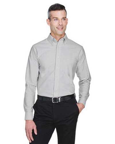 Ultraclub 8970T Men&#39;s Tall Wrinkle-Resistant Long-Sleeve Oxford - Charcoal - HIT a Double