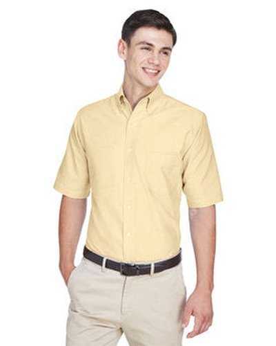 Ultraclub 8972 Men&#39;s Wrinkle-Resistant Short-Sleeve Oxford - Butter - HIT a Double