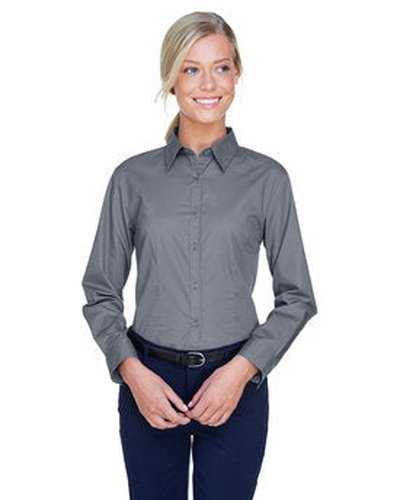 Ultraclub 8976 Ladies' Whisper Twill - Graphite - HIT a Double