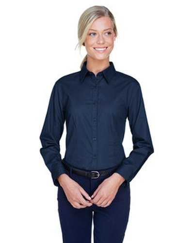 Ultraclub 8976 Ladies' Whisper Twill - Navy - HIT a Double
