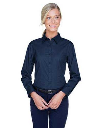 Ultraclub 8976 Ladies&#39; Whisper Twill - Navy - HIT a Double