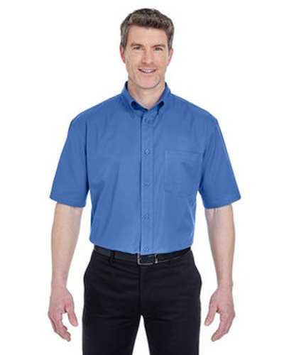 Ultraclub 8977 Adult Short-Sleeve Whisper Twill - French Blue - HIT a Double