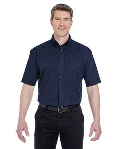 Ultraclub 8977 Adult Short-Sleeve Whisper Twill - Navy - HIT a Double
