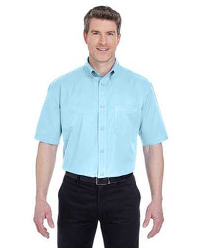 Ultraclub 8977 Adult Short-Sleeve Whisper Twill - Sky Blue - HIT a Double
