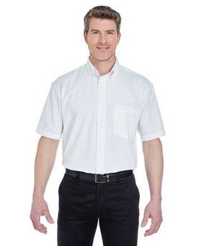 Ultraclub 8977 Adult Short-Sleeve Whisper Twill - White - HIT a Double