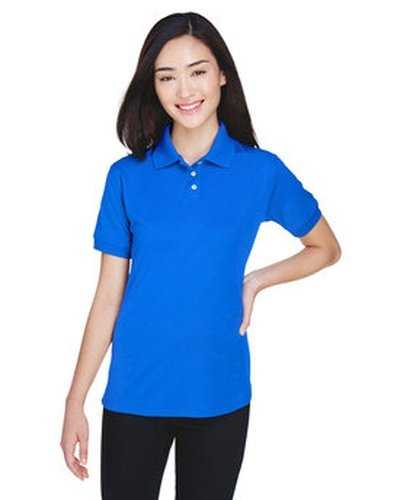 Ultraclub U8315L Ladies' Platinum Performance Pique Polo with Tempcontrol Technology - Royal - HIT a Double