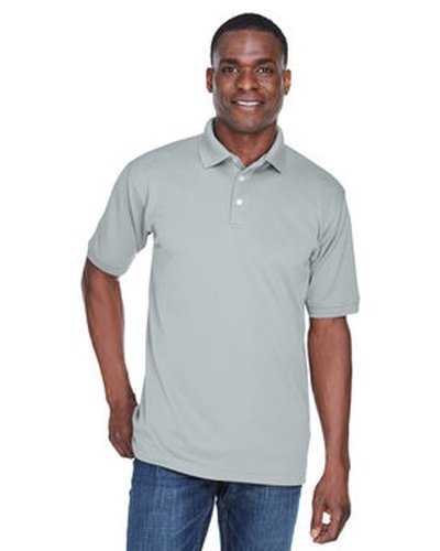 Ultraclub U8315 Men&#39;s PlatinumPerformance Pique Polo with Tempcontrol Technology - Gray - HIT a Double