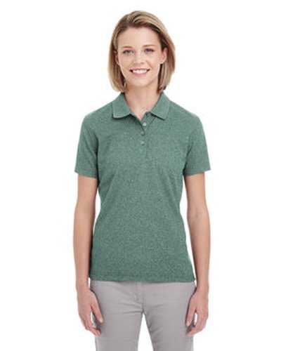 Ultraclub UC100W Ladies' Heathered Pique Polo - Forest Gren Heather - HIT a Double