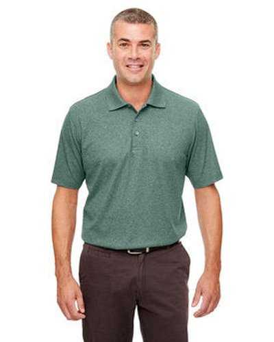 Ultraclub UC100 Men's Heathered Pique Polo - Forest Gren Heather - HIT a Double