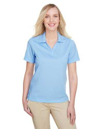 Ultraclub UC102W Ladies&#39; Cavalry Twill Performance Polo - White Columbia Blue - HIT a Double