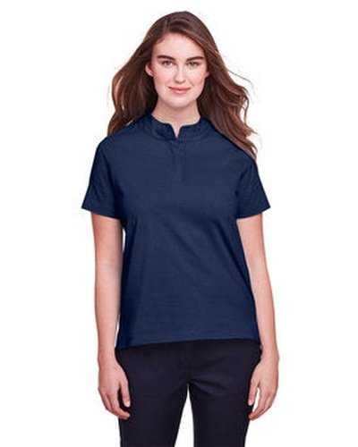 Ultraclub UC105W Ladies&#39; Lakeshore Stretch Cotton Performance Polo - Navy - HIT a Double