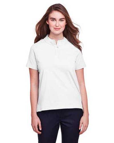Ultraclub UC105W Ladies&#39; Lakeshore Stretch Cotton Performance Polo - White - HIT a Double