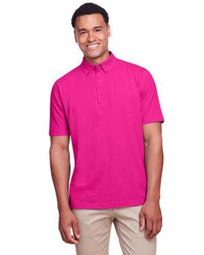 Ultraclub UC105 Men&#39;s Lakeshore Stretch Cotton Performance Polo - Heliconia - HIT a Double