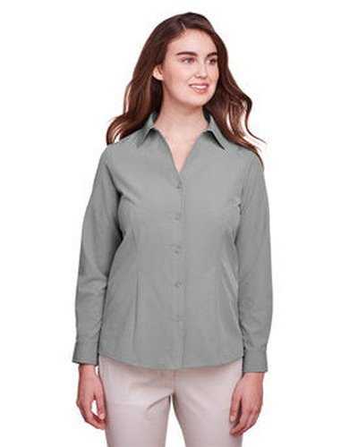 Ultraclub UC500W Ladies&#39; Bradley Performance Woven Shirt - Silver - HIT a Double