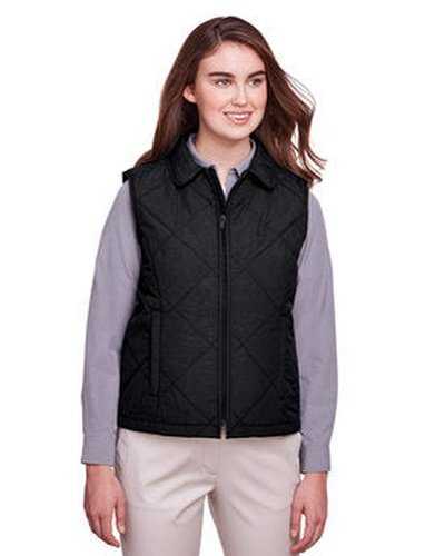Ultraclub UC709W Ladies' Dawson QuiLIGHTed Hacking Vest - Black - HIT a Double