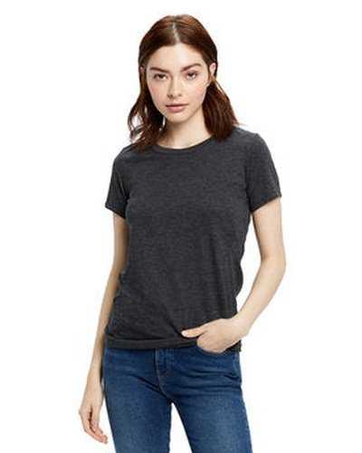 US Blanks US100 Ladies' Made In USA Short Sleeve Crew T-Shirt - Heather Charcoal - HIT a Double