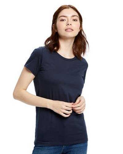 US Blanks US100 Ladies' Made In USA Short Sleeve Crew T-Shirt - Navy Blue - HIT a Double