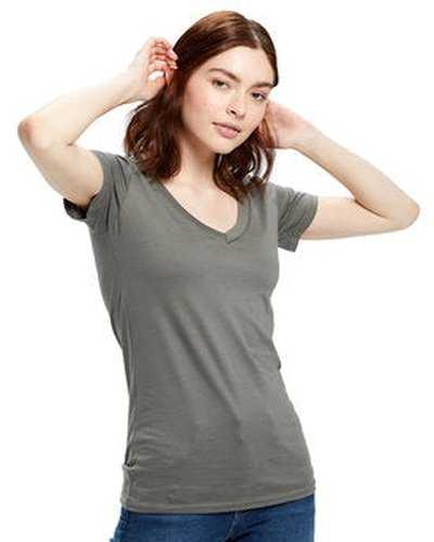 US Blanks US120 Ladies' Made In USA Short-Sleeve V-Neck T-Shirt - Asphalt - HIT a Double