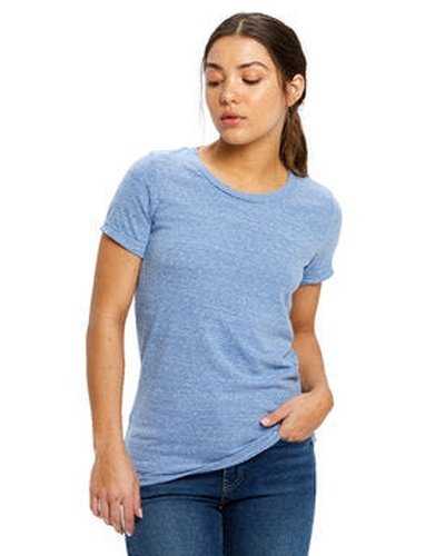 US Blanks US222 Ladies' Short-Sleeve Triblend Crew - Tri Blue - HIT a Double