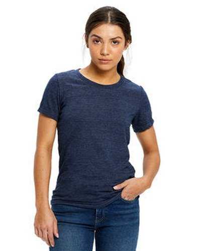 US Blanks US222 Ladies' Short-Sleeve Triblend Crew - Tri Navy - HIT a Double