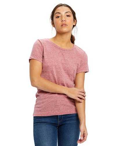US Blanks US222 Ladies&#39; Short-Sleeve Triblend Crew - Tri Red - HIT a Double