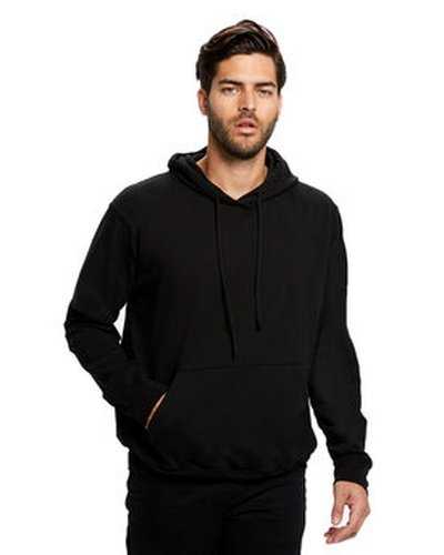US Blanks US4412 Men's 100% Cotton Hooded Pullover Sweatshirt - Black - HIT a Double