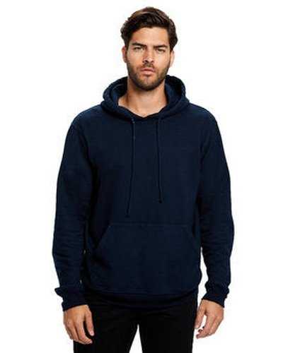US Blanks US4412 Men's 100% Cotton Hooded Pullover Sweatshirt - Navy Blue - HIT a Double
