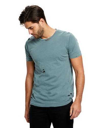 US Blanks US5524G Unisex Pigment-Dyed Destroyed T-Shirt - Pgmnt Hedge Gren - HIT a Double