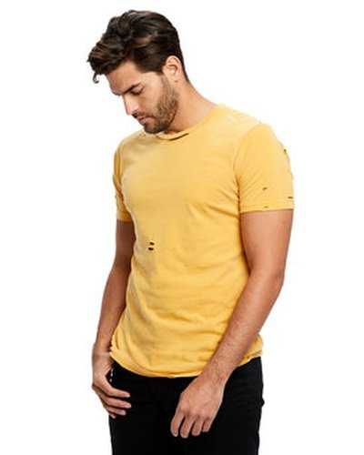 US Blanks US5524G Unisex Pigment-Dyed Destroyed T-Shirt - Pgmnt Sunset Gold - HIT a Double