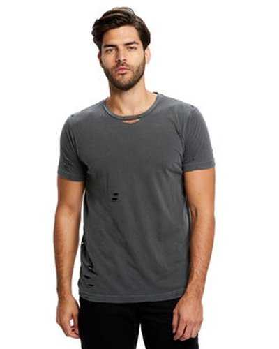 US Blanks US5524G Unisex Pigment-Dyed Destroyed T-Shirt - Pigment Black - HIT a Double