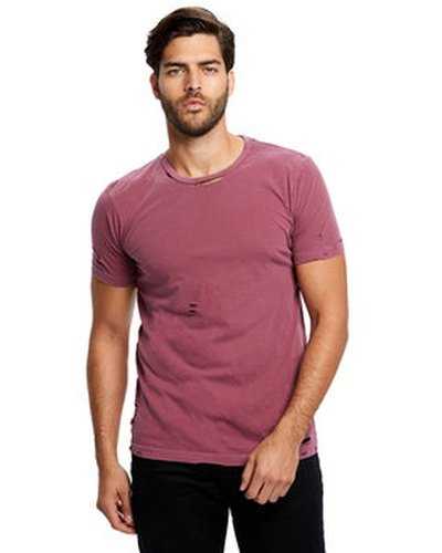 US Blanks US5524G Unisex Pigment-Dyed Destroyed T-Shirt - Pigment Maroon - HIT a Double