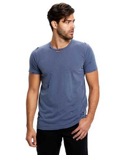 US Blanks US5524G Unisex Pigment-Dyed Destroyed T-Shirt - Pigment Navy - HIT a Double